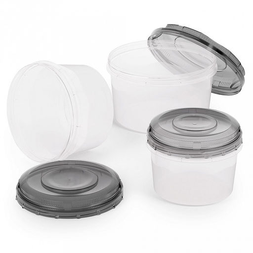 Контейнер для продуктов пластмассовый, набор 3 шт: 0,7л, 1л, 1,5л, подходит для СВЧ (Россия) - Домашняя мода фото 3