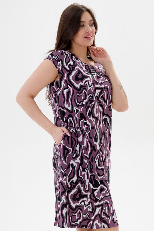 Платье женское из кулирки Стильное палитра лила - Амадэль фото 11