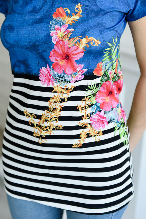 Туника женская из вискозы Гера синий