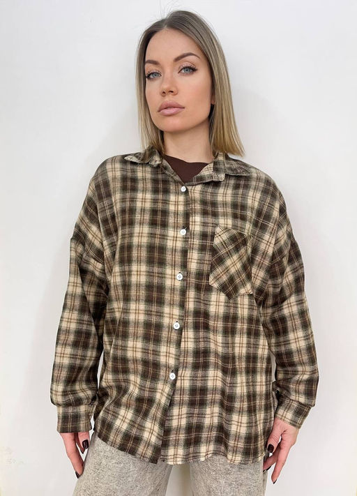 K11205 Рубашка OVER SIZE РОЗОВЫЙ_02 - Brend фото 6