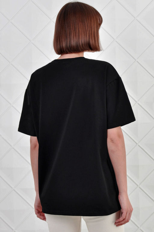 Арт. 3738 Футболка женская 42-52 (6 шт) Цвет:черный - Калинка фото 7