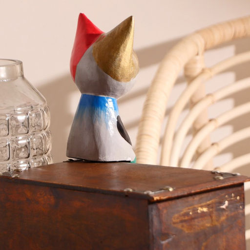 Фигура интерьерная «Сидячий кот», 6×7×20 см, дерево