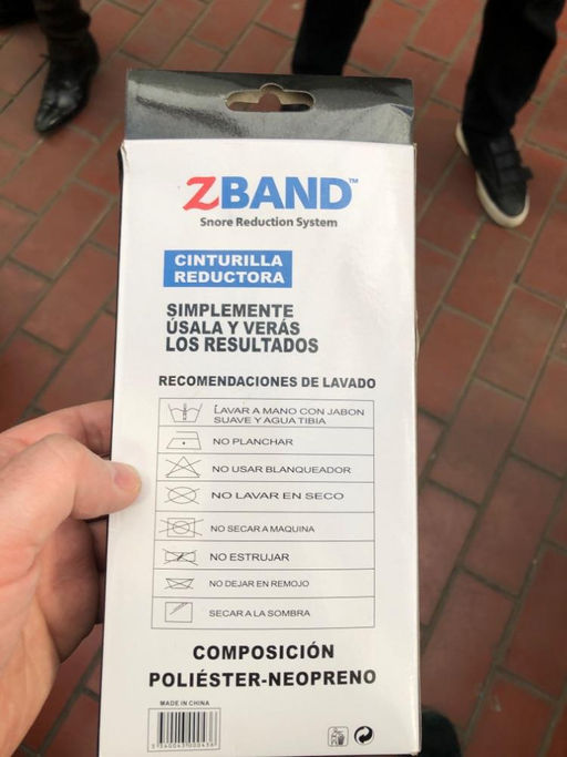 Повязка на голову антихрап Zband, эластичная, черно-синяя - Aopen фото 5
