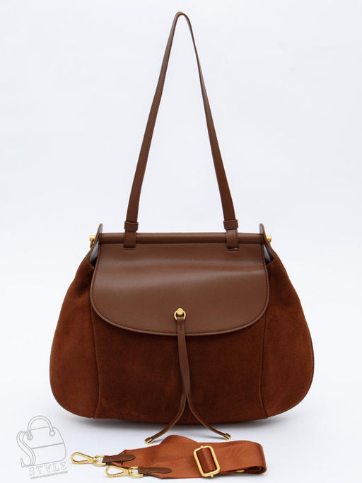 Сумка женская кожаная 1044M brown Polina&Eiterou
