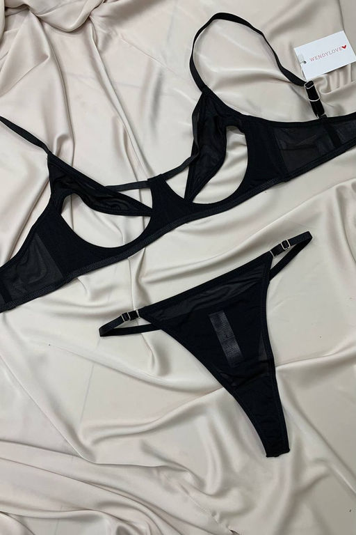 0-2357 ЧЕРНЫЙ КОМПЛЕКТ БЕЛЬЯ - Karolina фото 4