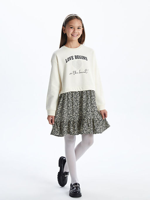 Bisiklet Yaka K?z ?ocuk Elbise