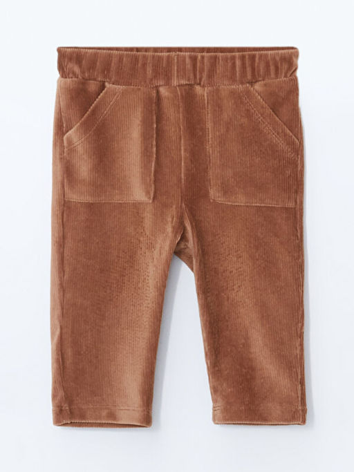 Beli Lastikli Kadife Erkek Bebek Pantolon