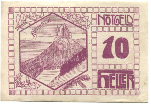 10 геллеров 1920 года Австрия Пирбах (нотгельд)