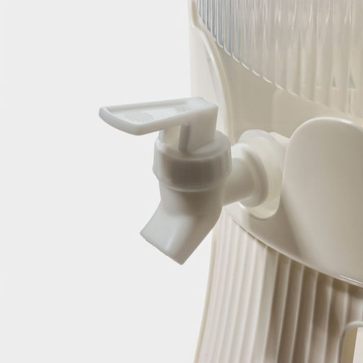 Диспенсер для напитков вращающийся Доляна, 4 отделения 1.6 л, 4 стакана 350 мл, белый