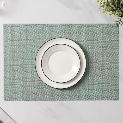 Набор салфеток сервировочных Доляна Энн, 4 шт, 3045 см, цвет серо-голубой  фото 6