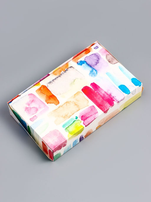 Цена за 20 шт. Коробка подарочная складная «Акварель» 20×12×4 см