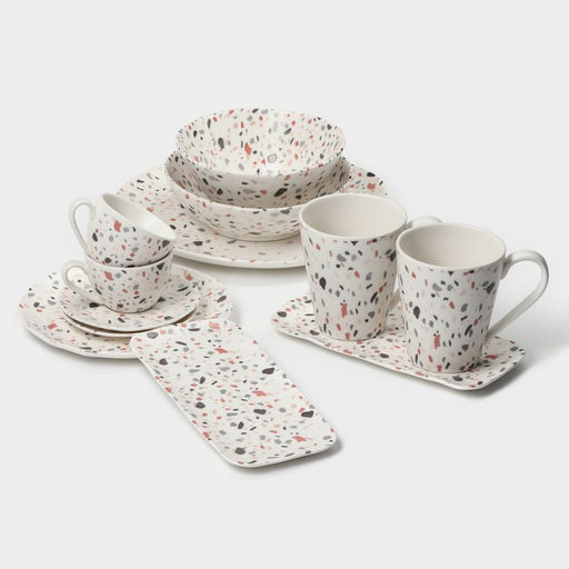 Тарелки Magistro Terazzo, d=27 см, набор 2 шт., фарфор, белые  фото 12