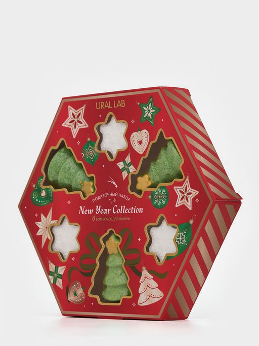 Бомбочки для ванны New Year Collection, набор 6 шт., URAL LAB