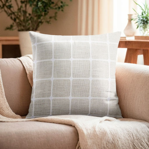 Наволочка декоративная Этель Квадраты цвет молочный,45х45 см полиэстер  фото 6