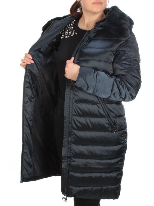 815-E03 DARK BLUE Пальто зимнее женское VISDEER (200 гр. тинсулейт) - Fashion фото 7
