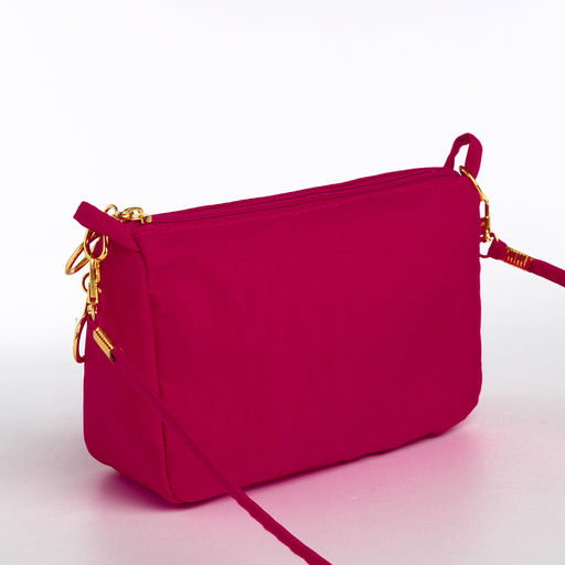 Сумка женская кросс-боди на молнии, цвет фуксия - Simaland фото 4