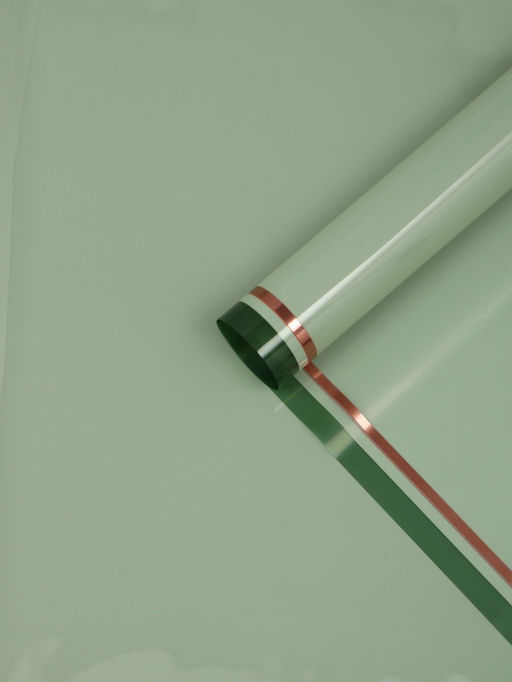 Цена за 20 шт. Плёнка для цветов «Двойная кайма», лаймовый сок, 57×57±2 см