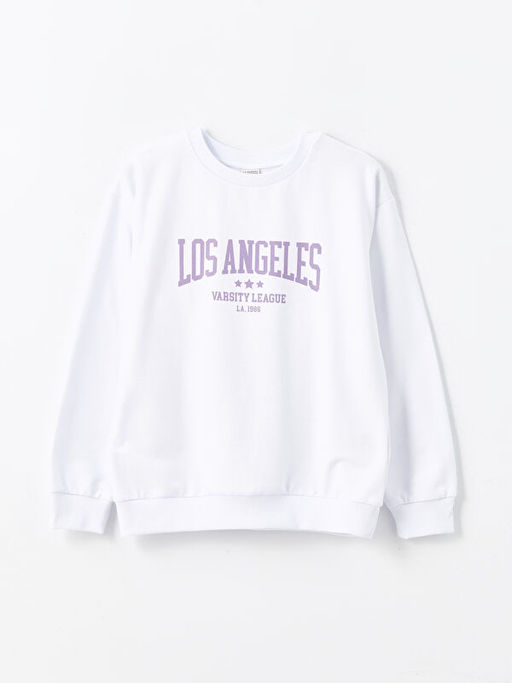 Bisiklet Yaka K?z ?ocuk Sweatshirt