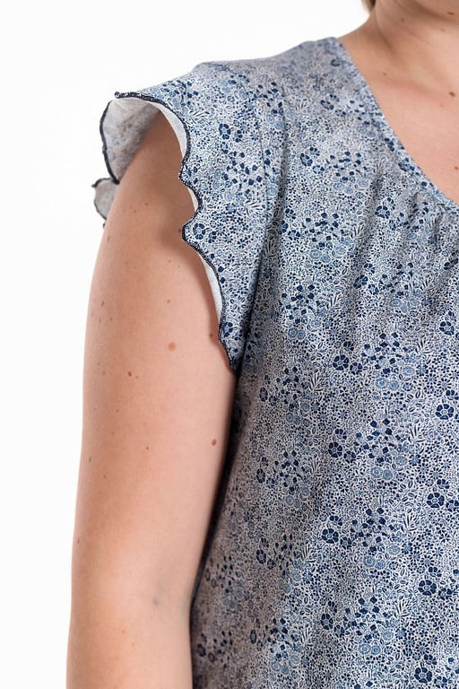 Сорочка М324318сб синий/белый - Елена фото 6