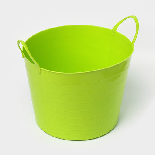 Корзина для белья мягкая, 27 л, d=37.5 см, h=30 см, ярко-зелёная