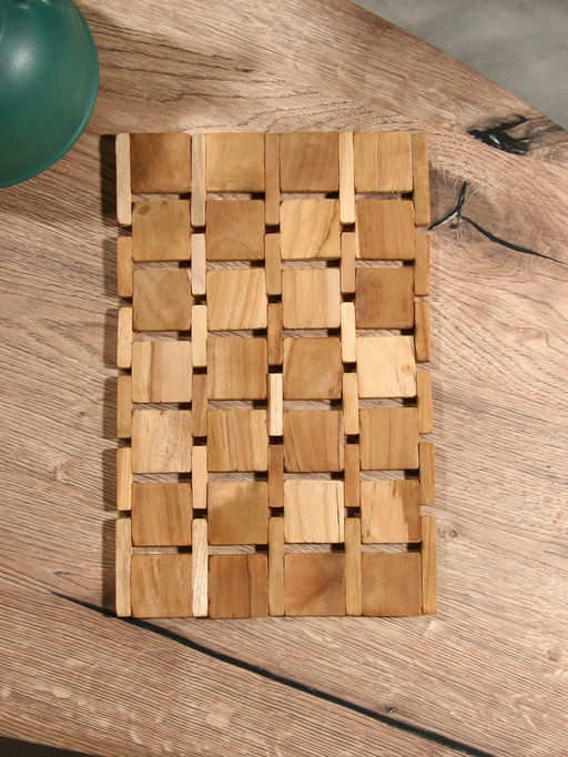 Коврик из тикового дерева, 30×20×0.7 см