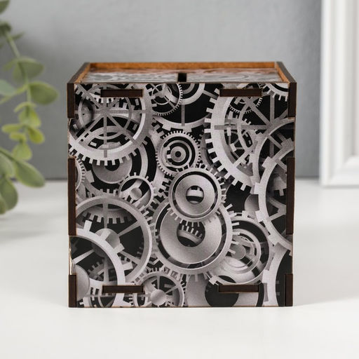 Деревянная копилка для денег «Ты можешь все», куб, с надписью, 10×10×10 см