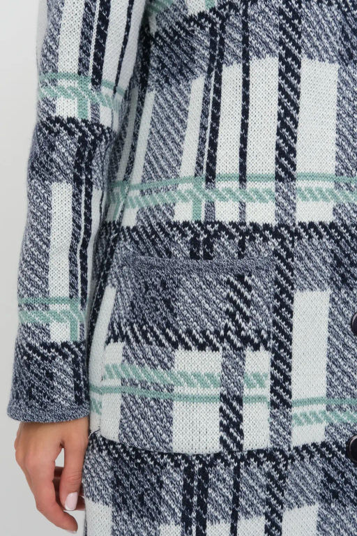 ЗЛАТА Кардиган В 1579/сине-мятный