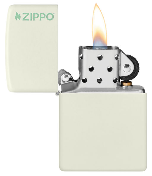 Зажигалка ZIPPO Логотип с покрытием, светящимся в темноте зеленым | Logo Glow In The Dark 49193ZL