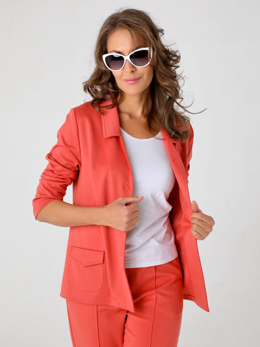 23225 Жакет коралловый - Dizzyway фото 3