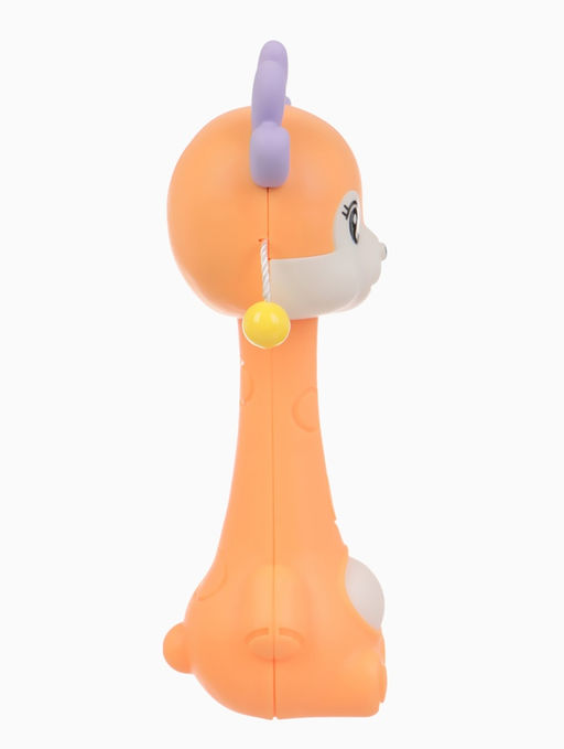 Погремушка-прорезыватель «Оленёнок Софи» 2 в 1, от 3 мес. оранжевый/фиолетовый