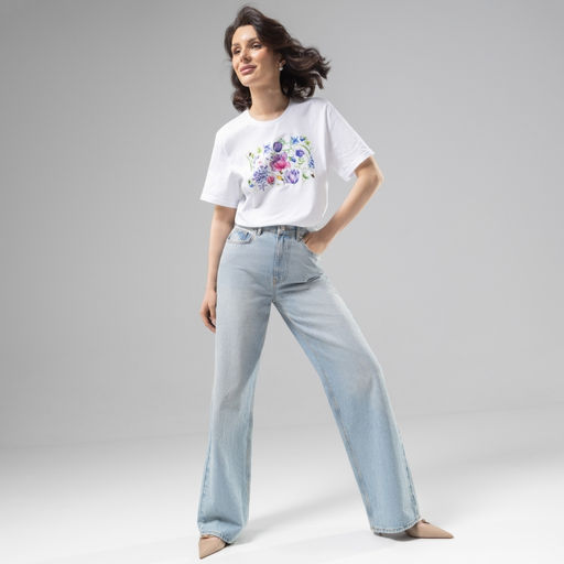 Футболка из 100% хлопка Великолепна уже утром (beautiful flowers) - Charutti фото 4