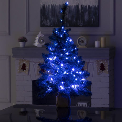 Гирлянда Нить 10 м роса, IP20, серебристая нить, 100 LED, пульт ДУ, свечение RGB, USB - Luazon lighting фото 4