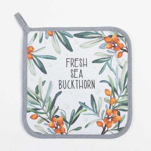 Набор Кухонный Berry garden, варежка-прихватка 20х28см, прихватка 19х19см, 100% хлопок - Этель фото 4