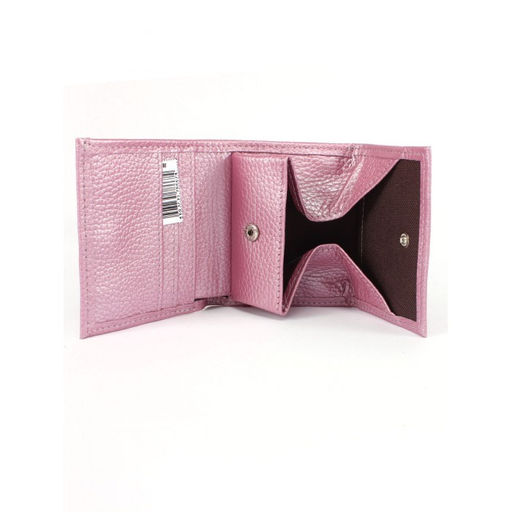 Портмоне женское Croco-ПР-906 натуральная кожа 1 отд, 4 карм, фуксия металлик (259) 265387  фото 3