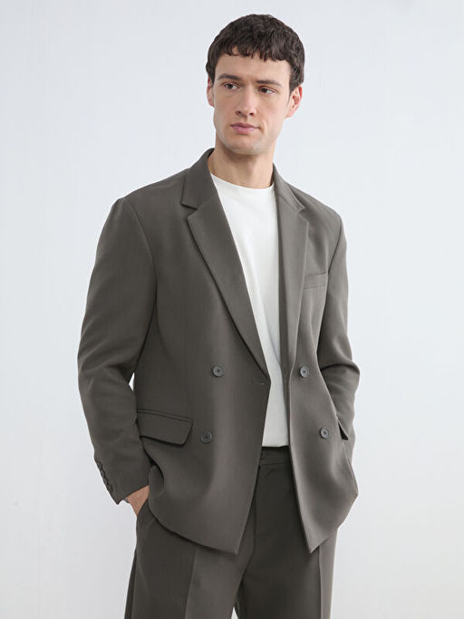 Standart Kal?p Erkek Blazer Ceket