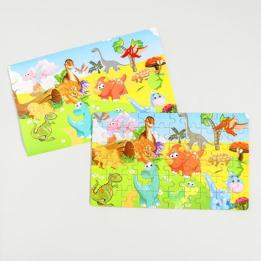 Пазл по цифрам Динозавры, 60 шт., 8х12,5х4 см - Simaland фото 5