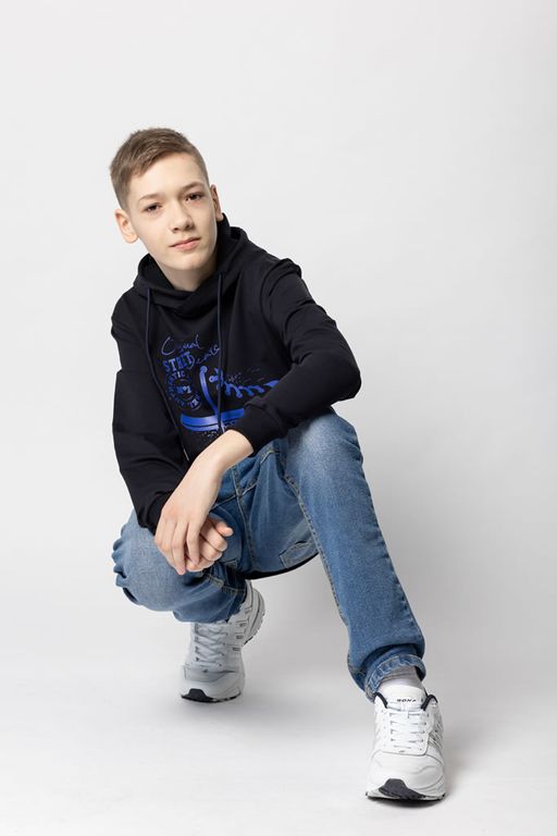 Худи мужское М-1104: Тёмно-синий - Relay фото 4