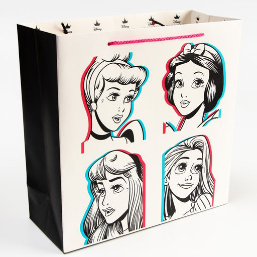 Пакет подарочный, 30×30×12 см, упаковка, Принцессы