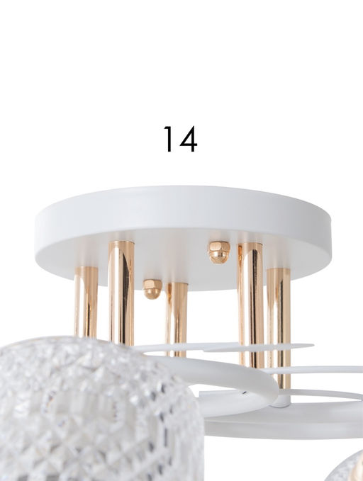 Люстра 20140/5, 3хE27, 60Вт, белый/золото