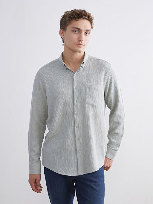 Regular Fit Uzun Kollu Arm?rl? Erkek G?mlek