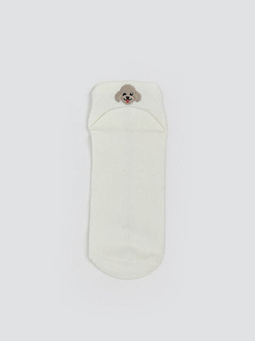 Bask?l? Kad?n Patik ?orap 3l?