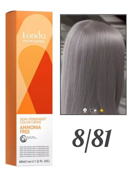 Интенсивное тонирование 8/81 светлый блонд перламутрово-пепельный Londa - Londa professional фото 3