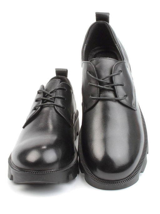 03-DYL101-1 BLACK Полуботинки женские (натуральная кожа)