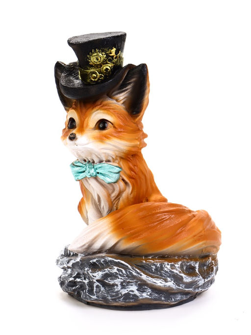 Садовая Фигура 24 х 15 х 16 см полистоун Лиса в шляпе