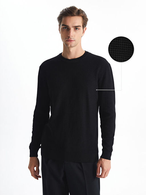 Bisiklet Yaka Erkek Triko Kazak