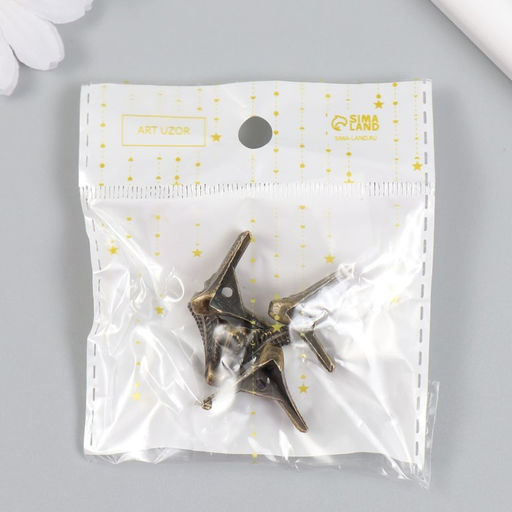 Цена за 2 шт. Уголок (ножка) для шкатулки металл «Рептилия», набор 4 шт., 1.5×2×1.5 см