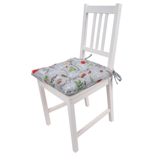 Сидушка на стул с завязками Радушная хозяйка 40х40, бязь, Чили