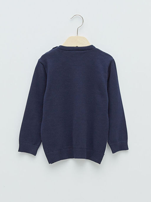 Bisiklet Yaka Uzun Kollu Y?lba?? Temal? Erkek Bebek Triko Kazak - Waikiki фото 2