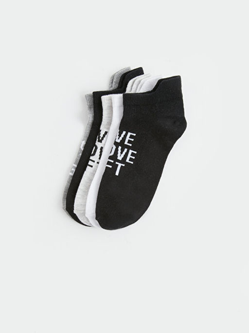 Bask?l? Kad?n Patik ?orap 5li