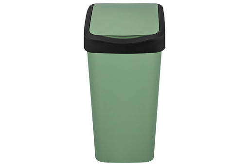 Ведро для мусора с подвижной крышкой 35 л 36*28*51 см Тандем зеленый/черный (843545) - Elan gallery фото 6